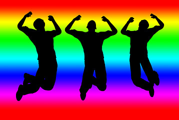 Image showing Jumping Men