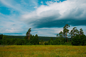 Image showing meadow and clouds