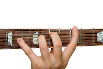 Image showing stretching fingers playing guitar