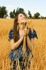 Image showing woman farmer with wheat