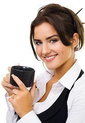 Image showing Woman with cup of coffe