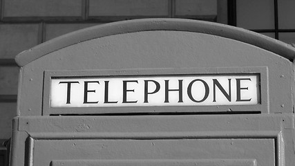 Image showing London telephone box