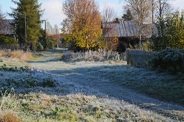 Image showing Russian Village Street In The Late Fall