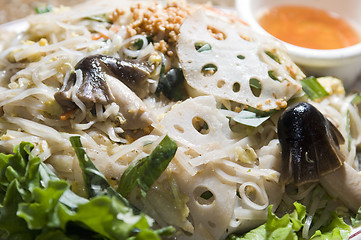 Image showing vietnamese food  bun xao stir fried rice noodles with vegetables