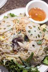 Image showing vietnamese food  bun xao stir fried rice noodles with vegetables