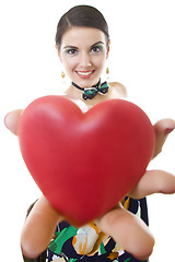 Image showing  girl with a heart