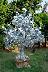 Image showing Tree with silver leaves