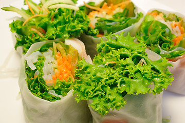 Image showing fresh salad rolls