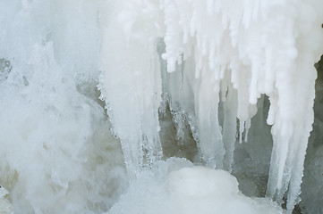 Image showing Frozen waterfall