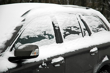 Image showing snowy car