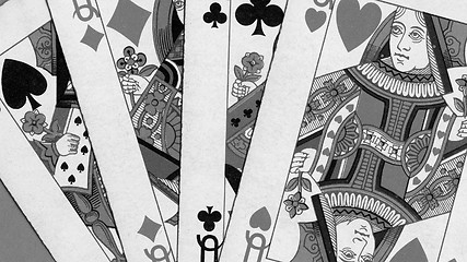 Image showing Poker of queens cards