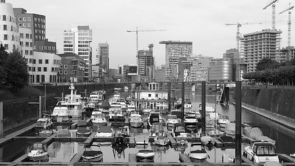 Image showing Duesseldorf mediahafen harbour