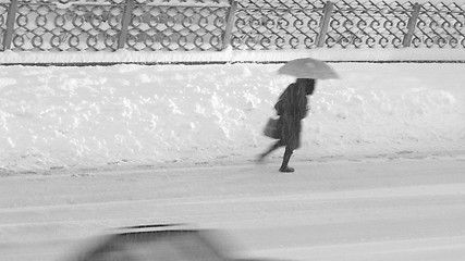 Image showing Girl in snow