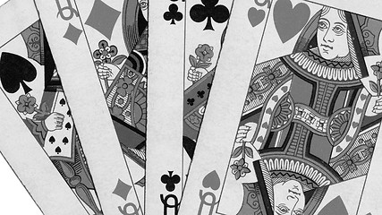 Image showing Poker of queens cards