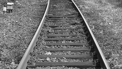 Image showing Railway railroad tracks