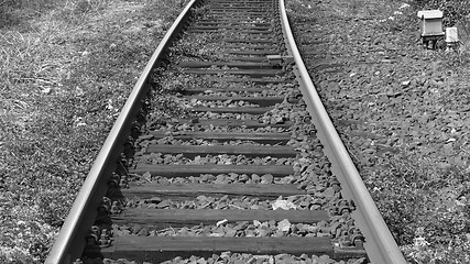 Image showing Railway railroad tracks