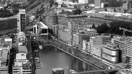 Image showing Duesseldorf mediahafen harbour