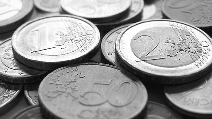 Image showing Euro coins background