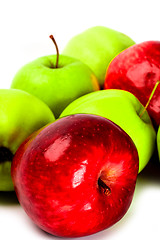 Image showing green and red apples