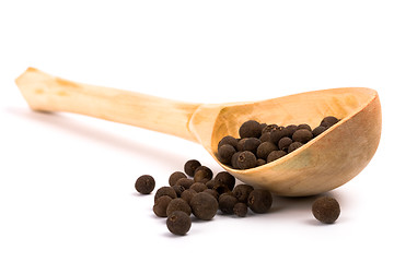 Image showing pepper on wooden spoon