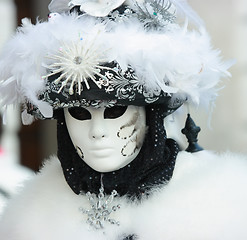 Image showing Fluffy Venetian mask