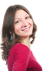 Image showing Happy brunette woman