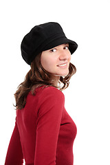 Image showing Beautiful girl with hat