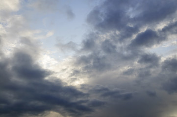 Image showing Stormy sky with sunshine