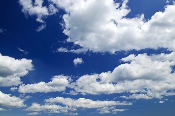 Image showing Blue sky with white clouds