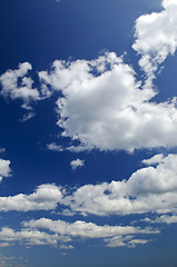 Image showing Blue sky with white clouds