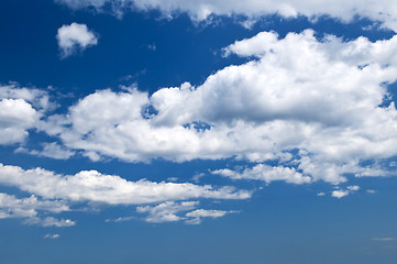 Image showing Blue sky with white clouds