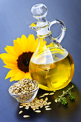 Image showing Sunflower oil bottle