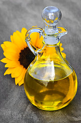 Image showing Sunflower oil bottle