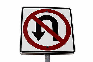 Image showing No u-turn sign