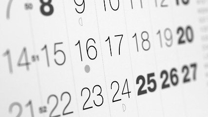 Image showing Calendar