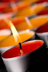 Image showing flaming candles