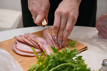 Image showing Meat and parsley