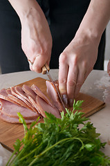 Image showing Meat and parsley