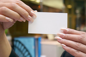 Image showing Blank card