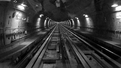 Image showing Tube underground subway metro tunnel