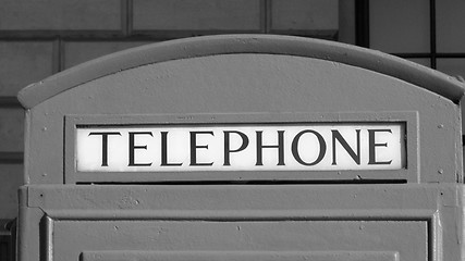 Image showing London telephone box