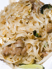 Image showing pai thai rice noodles food