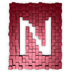 Image showing cubes makes the letter n