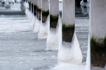 Image showing Pillars in ice
