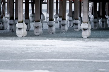 Image showing Pillars in ice