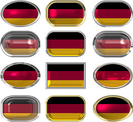 Image showing twelve buttons of the Flag of Germany