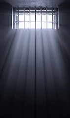 Image showing sun rays in dark prison cell