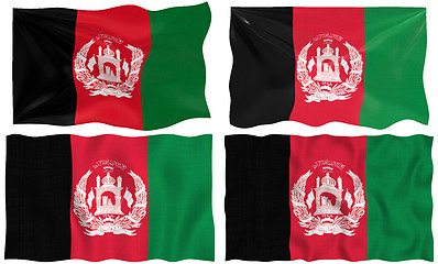 Image showing four flags of afghanistan