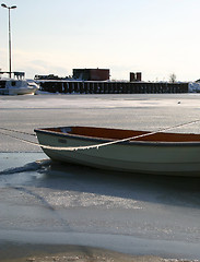 Image showing frozen harbour