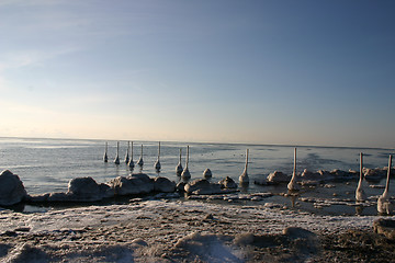 Image showing frozen harbour